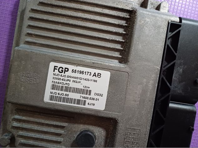 CENTRALINA MOTRE ECU SUZUKI SWIFT 1.3 DDIS 16V 70CV (2006) 55195173AB CENTRALI - Foto 3