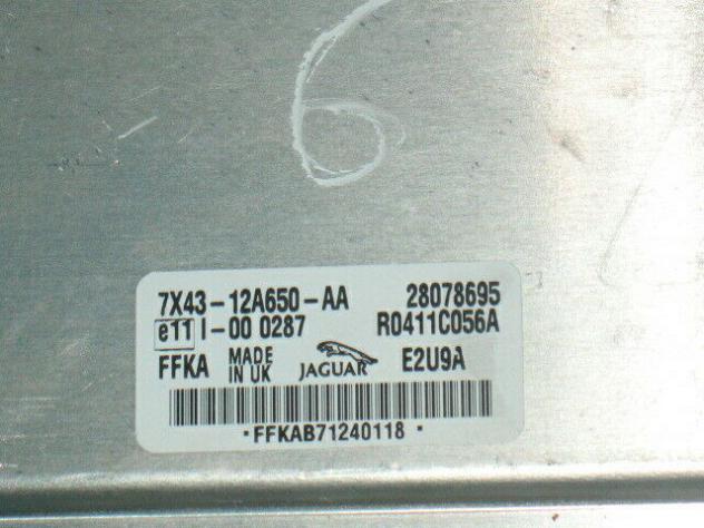 7X43-12A650-AA ECU JAGUAR 28078695 R0411C056A E2U9A 7X4312A650AA - Foto 2