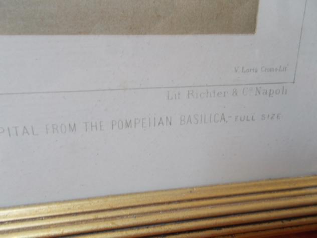 Litografia CAPITELLO DELLA BASILICA POMPEIANA - Foto 2