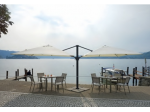 OMBRELLONE  DOPPIO P. LAT. ANTRACITE - TELO ECRU'
