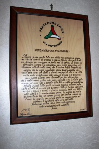 QUADRO PREGHIERA DEL VOLONTARIO DI PROTEZIONE CIVILE - Foto 2