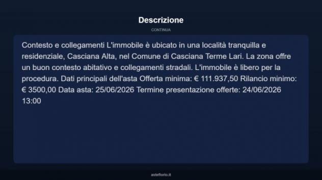 Immobile in asta di 150 m² con più di 5 locali e box auto in vendita a Casciana Terme Lari - Foto 11
