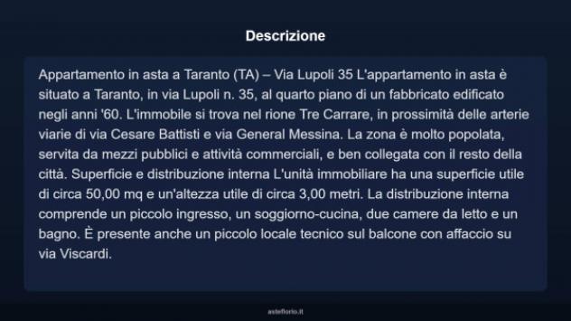 Immobile in asta di 52 m² in vendita a Taranto - Foto 4