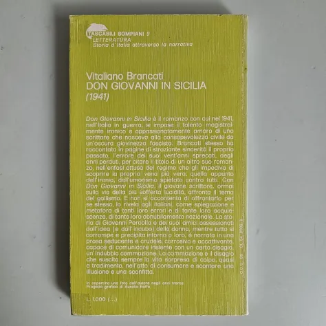 Don Giovanni in Sicilia - Vitaliano Brancati - Bompiani - 1976 - TRACCIATA! - Foto 4