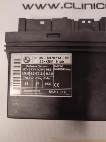 CENTRALINA ECU BMW Serie 5 E61 Touring 6135 6978714 diesel 2993 (03) - Foto 2