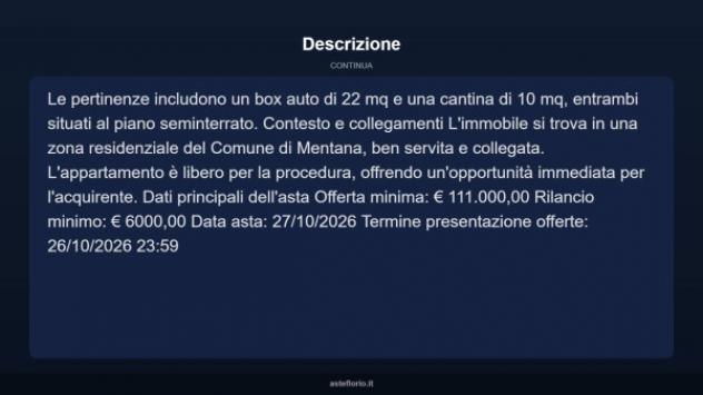 Immobile in asta di 32 m², box auto in vendita a Mentana - Foto 6