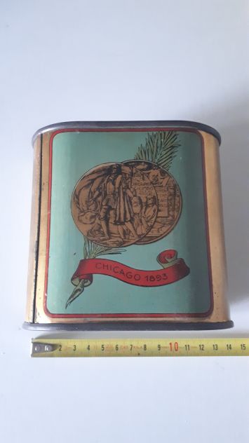 scatola latta metallo antica vintage purity olio giov di cola anni 1800 ottima - Foto 7