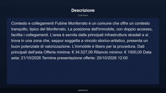 Immobile in asta di 150 m², box auto in vendita a Fubine Monferrato - Foto 17