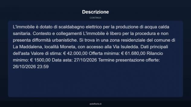 Immobile in asta di 43 m² in vendita a La Maddalena - Foto 15