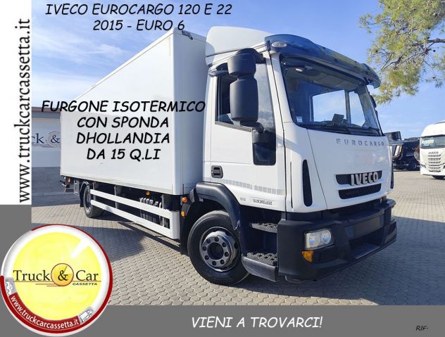 IVECO EUROCARGO 120 E 22 – 2015 – FURGONE ISOTERMICO CON FRIGO E SPONDA CARICATR