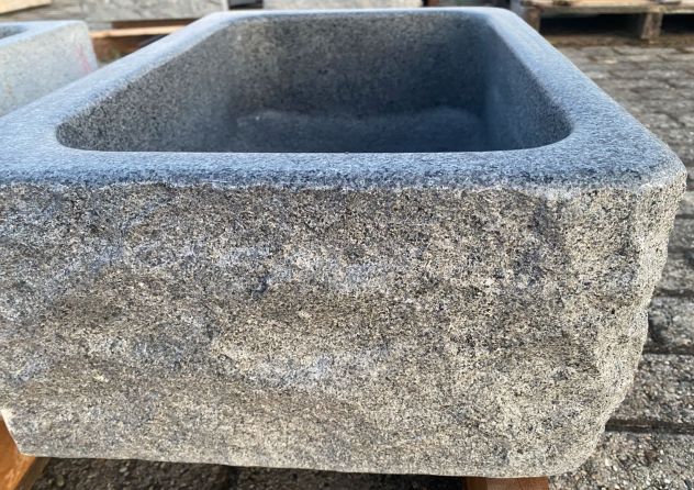 Lavello lavandino per cucina in pietra granito diorite 50cm - Foto 3