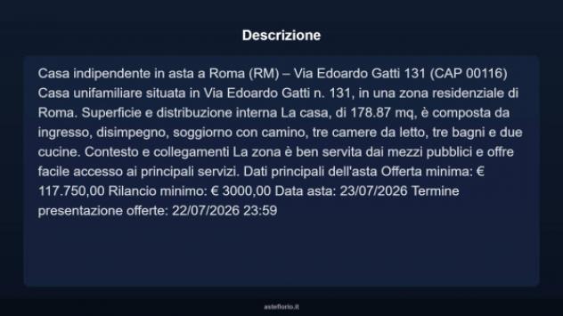 Immobile in asta di 178 m², box auto in vendita a Roma - Foto 8