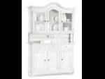 CRISTALLIERA VETRINA 3 PORTE BIANCA LACCATA NAPOLETANA SHABBY CHIC