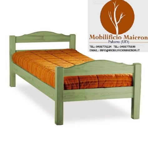 Mobili Rustici Grosseto Letto Singolo in Legno Per Hotel Alberghi Ostelli - Foto 4