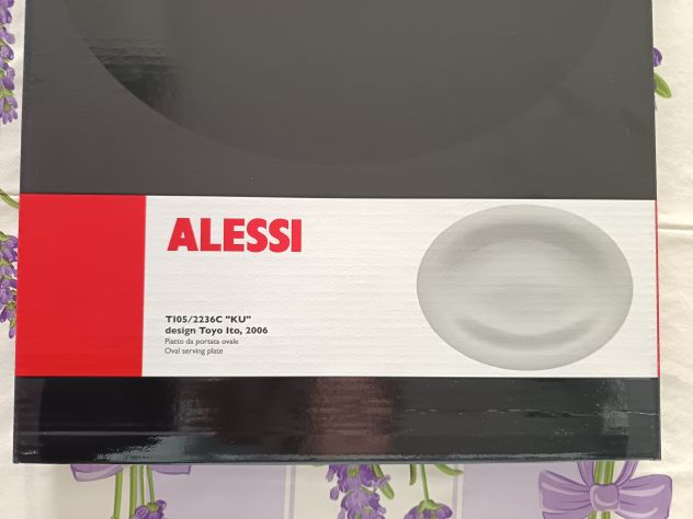 Piatto da portata Alessi ovale porcellana NUOVO CON SCATOLA - Foto 8