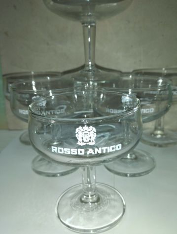 ANNI ' 60 - 7 COPPE IN VETRO ROSSO ANTICO DELLA BUTON - Foto 2