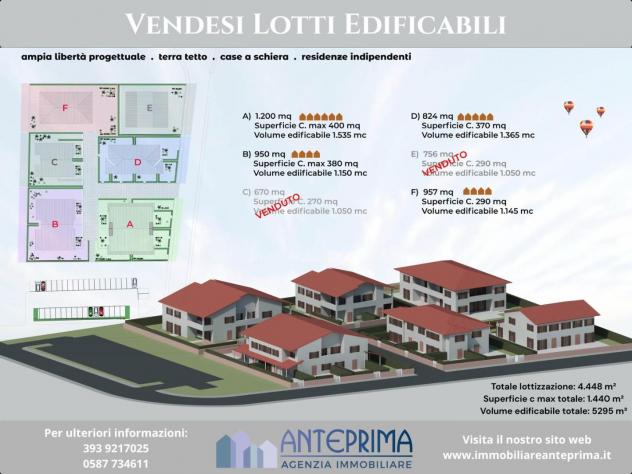 Terreno edif. residenziale in vendita a Ponsacco 824 mq  Rif: 1363901