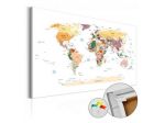 Quadro Di Sughero Mappamondo Sfondo Bianco Arredalacasa