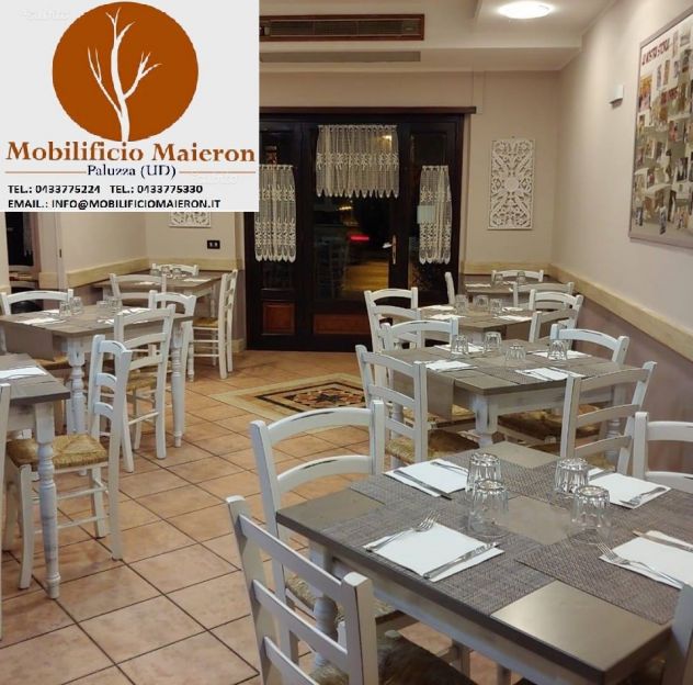 Sedie e Tavoli Ragusa  in Legno Per Ristorante Bar Pizzeria Pub Cod 106 - Foto 8