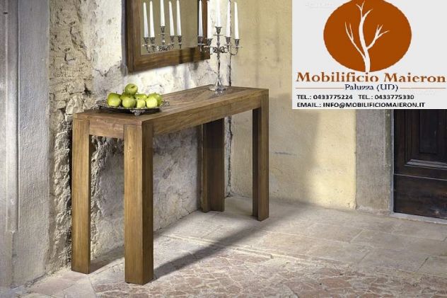 Mobili Rustici in Legno Vecchio Consolle in Legno di Olmo Vecchio cod 12026