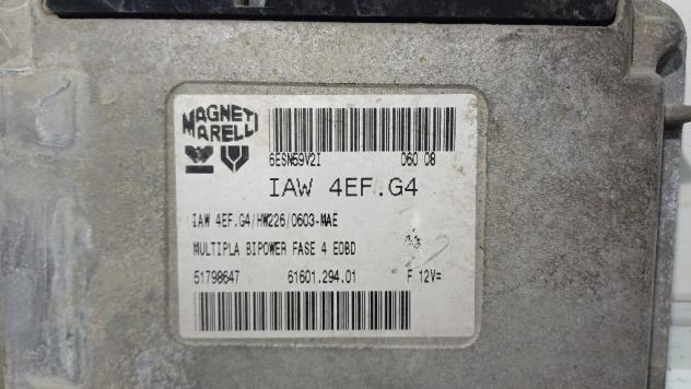 CENTRALINA MOTORE FIAT Multipla 2° Serie IAW4EF.G4/HW226/51798647 182B6000 bifuel/metano 1596 (04) - Foto 2