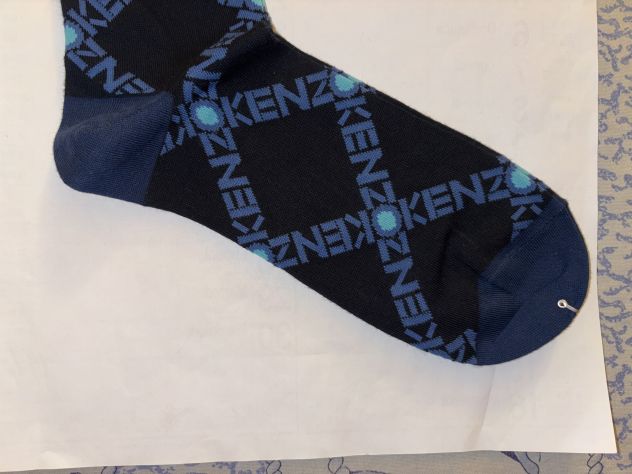 CALZE NUOVE DA UOMO FIRMATE ORIGINALI KENZO,MADE IN ITALY,N’ 42-44,IN COTONE - Foto 3