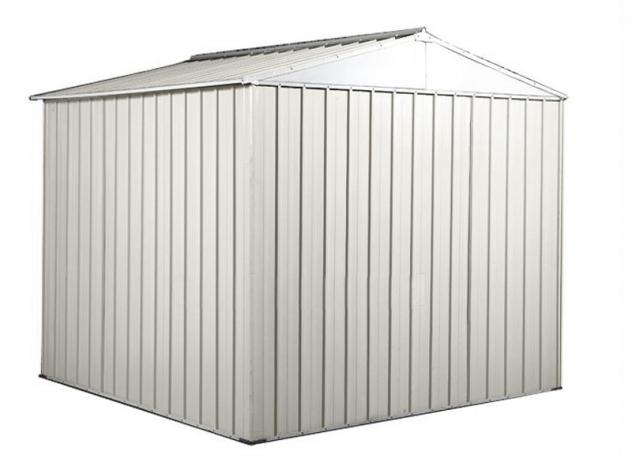 Box in Acciaio Zincato Casetta da Giardino in Lamiera 2.75 x 1.75 m x h2.12 m - 87 KG – 4.81 metri quadri - BIANCO - Foto 4