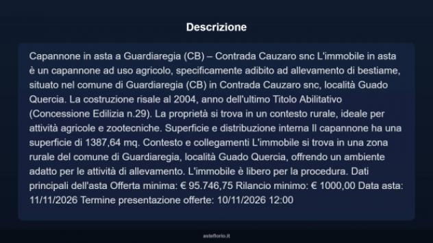 Immobile in asta di 1387 m² in vendita a Guardiaregia - Foto 7