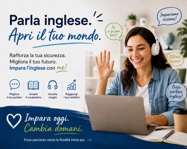 Ripetizioni di Inglese con insegnante madrelingua