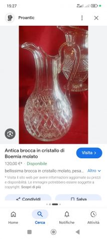 Brocche in cristallo vintage coppia