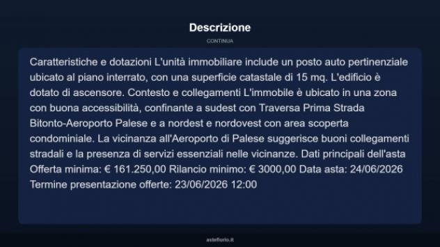 Immobile in asta di 119 m² in vendita a Bari - Foto 7