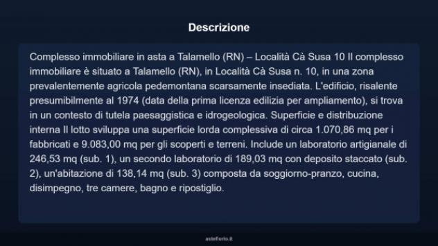Immobile in asta di 1070 m² in vendita a Talamello - Foto 3