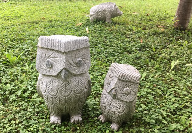 Gufo Civetta in pietra granito