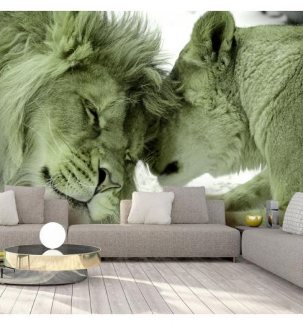 Fotomurale Adesivo Con Due Leoni Arredalacasa