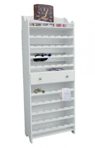 Portabottiglie Bianco in Legno cod 659 Shabby