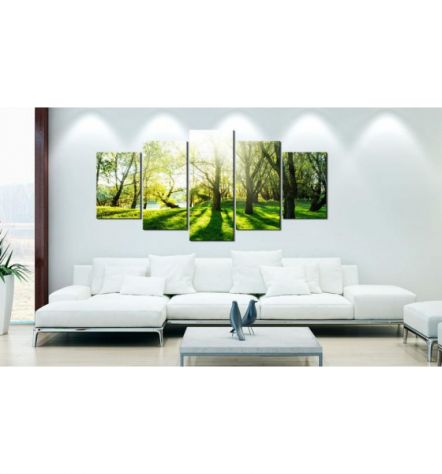 Quadro Foresta Magica - Verde - 100x50 E 200x100 - ARREDALACASA - Foto 2