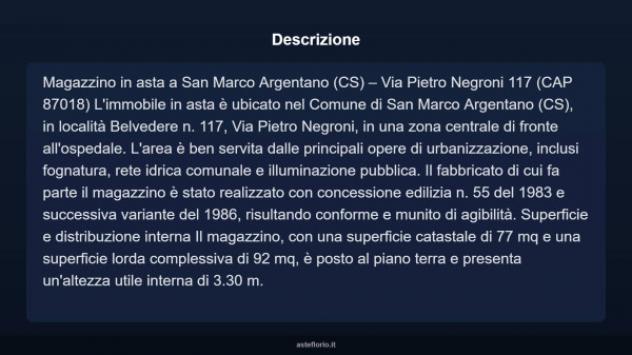 Immobile in asta di 77 m² in vendita a San Marco Argentano - Foto 6