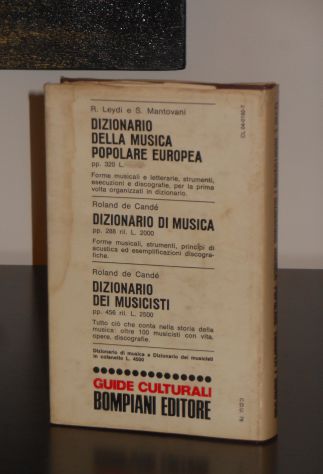DIZIONARIO DELLA MUSICA POPOLARE EUROPEA, R. LEYDI S. MANTOVANI, 1^ Ed. 1970. - Foto 4