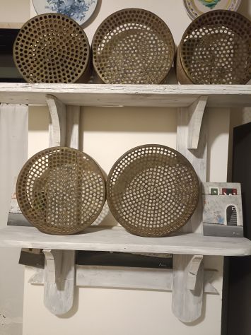 Setacci antichi vintage ottone legno - Foto 2