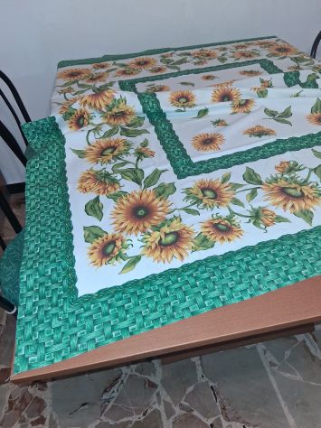 Tovaglia Cotone rettangolare disegni Girasoli - Foto 4
