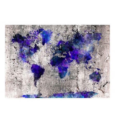 Fotomurale Adesivo Mappamondo rustico Viola Arredalacasa - Foto 2