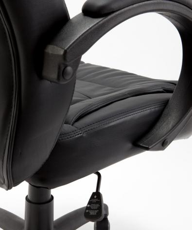 POLTRONA UFFICIO ERGONOMICA IN ECOPELLE NERA - DIREZIONALE MODELLO PRESIDENT - NUOVA - Foto 5