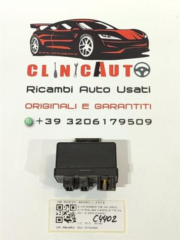 CENTRALINA CANDELETTE ALFA ROMEO 156 Berlina Serie (932_) 55187288 38430002 937A2000 diesel 1910 (0305)