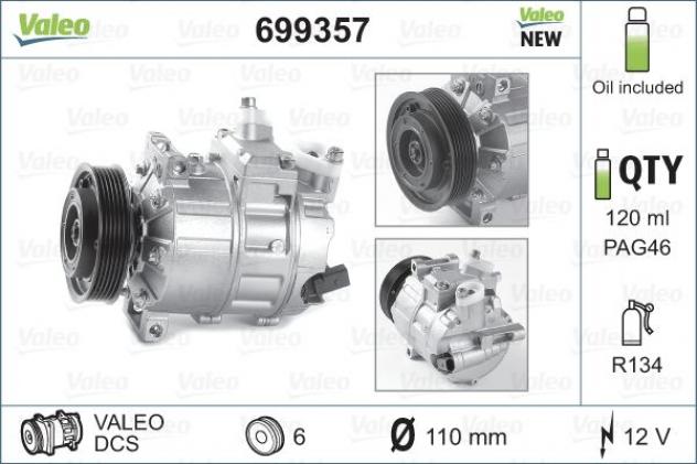 Valeo Comp(N) Audi A3 / Skoda Octavia Ii 699357