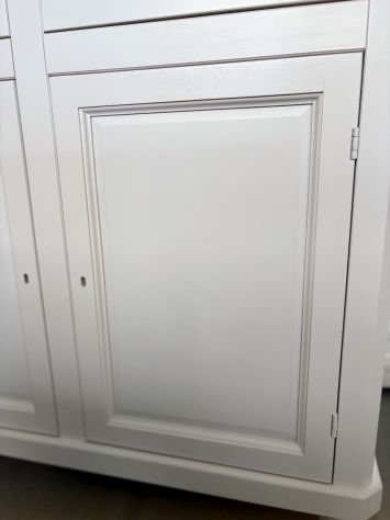 NUOVA CREDENZA 2 ANTE 2 CASSETTI VERO LEGNO FINITURA BIANCO LACCATO OPACO - Foto 10