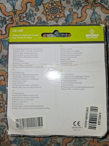 Contapassi Cardiofrequenzimetro Tascabile Brondi FR-10P - Pocket Step Counter - Foto 4