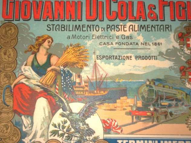 etichetta pubblicitaria alimenti pasta di cola vintage antica anni 800 nuova - Foto 2