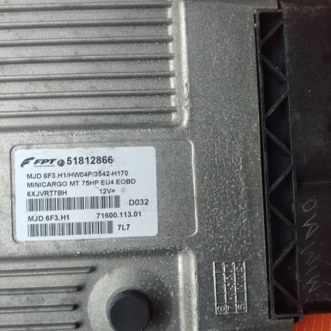 CENTRALINA INIEZIONE MOTORE FIAT FIORINO 1.3 D 5M 2P 55KW (2008) 51812866 CENTR - Foto 4