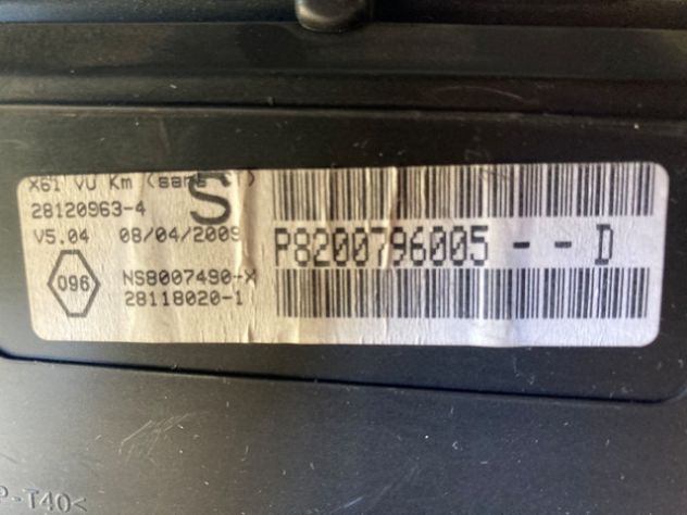 Quadro strumenti Renault Kangoo 1.5DCI del 2009 (82000796005D) - Foto 3