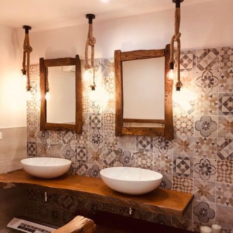 TAVOLI IN LEGNO STAGIONATO - TOP BAGNO - MENSOLE - Foto 5